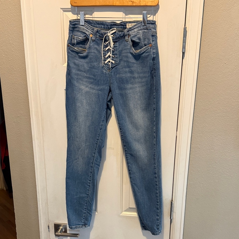 Blank NYC Lace up Skinny Classique Jeans